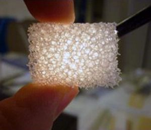 transparent glass sponge