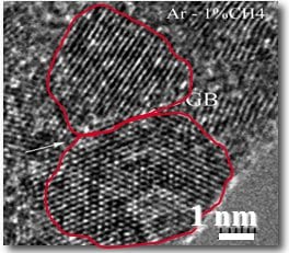 ultrananocrystalline diamond electron microscopy