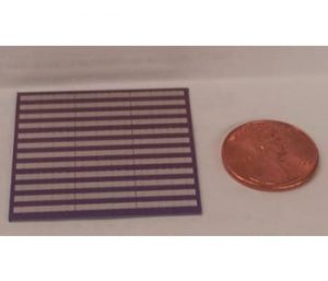 The researchers were able to fit 192 separate graphene-receptor devices on this chip.