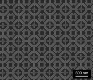 This is an overall pattern of the metamaterial absorber. Image: Bossard, Penn State.