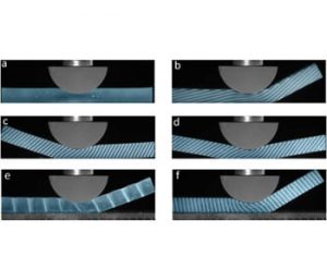 A novel movement mechanism – a tiny distortion that initiates a large movement. The microstructures determine how the macroscopic properties of the material will react to different environmental stimuli, such as being pressed or stretched.