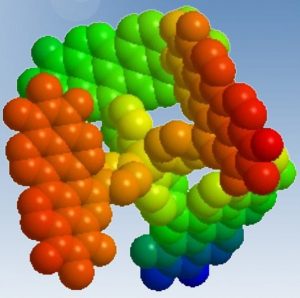 A three-dimensional representation of the tetra-PDI acceptor