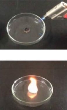 Flammability test of solid-electrolyte battery