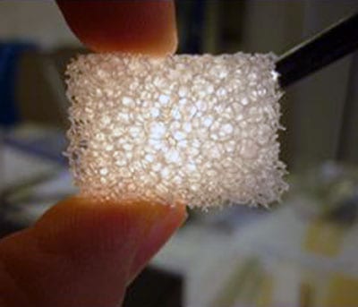 transparent glass sponge