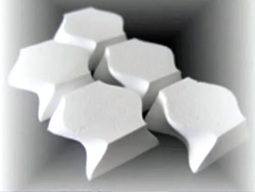 Interlocking Ceramic Elements Leads to Quasi-Plastic Properties