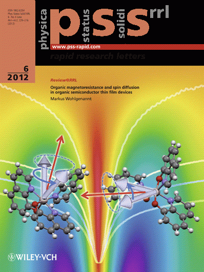 Most accessed papers in physica status solidi for June 2012