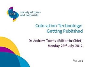 Coloration Technology Getting Published Advanced Science News
