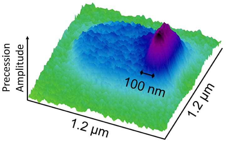 Researchers measure magnetic variations on nanodisk
