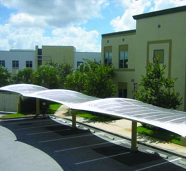 Solar cell installation by Konarka, Inc.