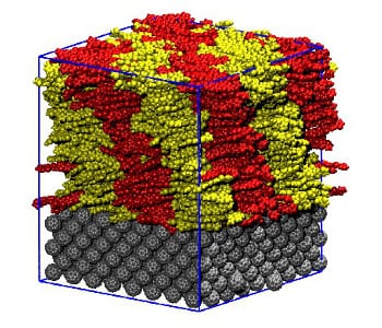 Studying the deposition of sexithiophene on fullerene