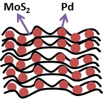 MoS2–Pd composites for hydrogen detection at room temperature