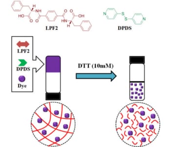 Supramolecular Hydrogels with Redox-Responsive Dye Release