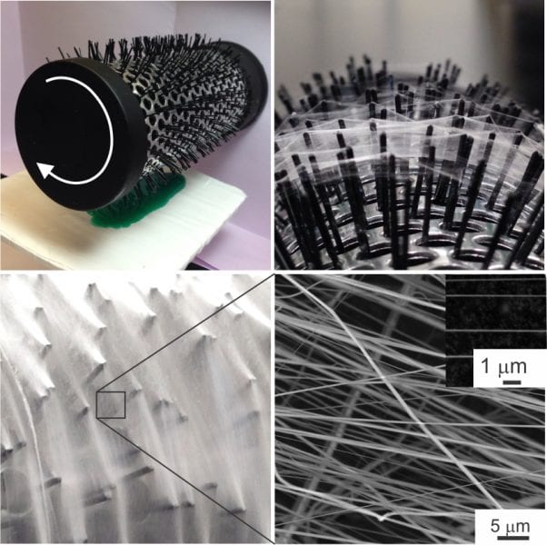 Touch- and brush-spinning of nanofibers