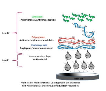 Improving the acceptance of implants by multifunctional coatings