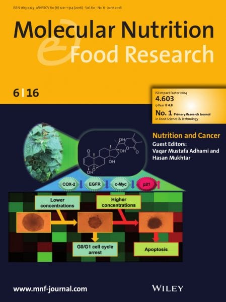 Molecular Nutrition & Food Research – Special Issue Nutrition and Cancer