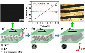 Anisotropic Conductive Films by Shear-Flow