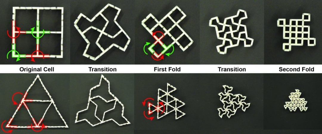 Lattice Materials with Reversible Foldability