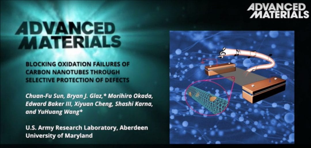 Blocking oxiadation failure in carbon nanotubes