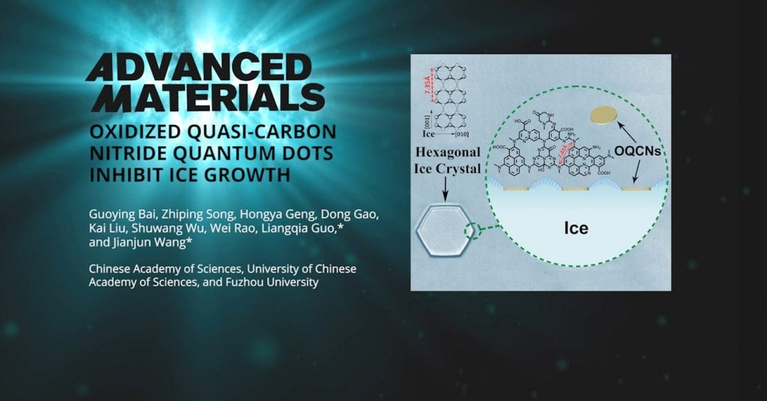 Graphitic Carbon Nitride Derivatives for Cryopreservation