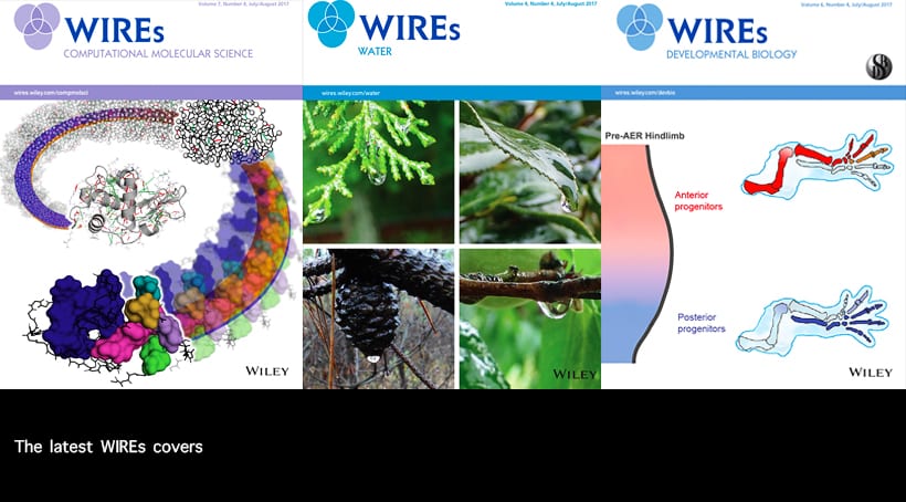 WIREs – Wiley Interdisciplinary Reviews: Cover Articles featuring Physical, Life, and Social Sciences