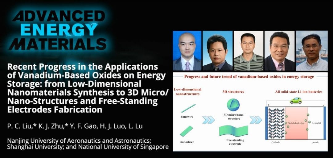 Recent Progress in the Applications of Vanadium-Based Oxides on Energy Storage