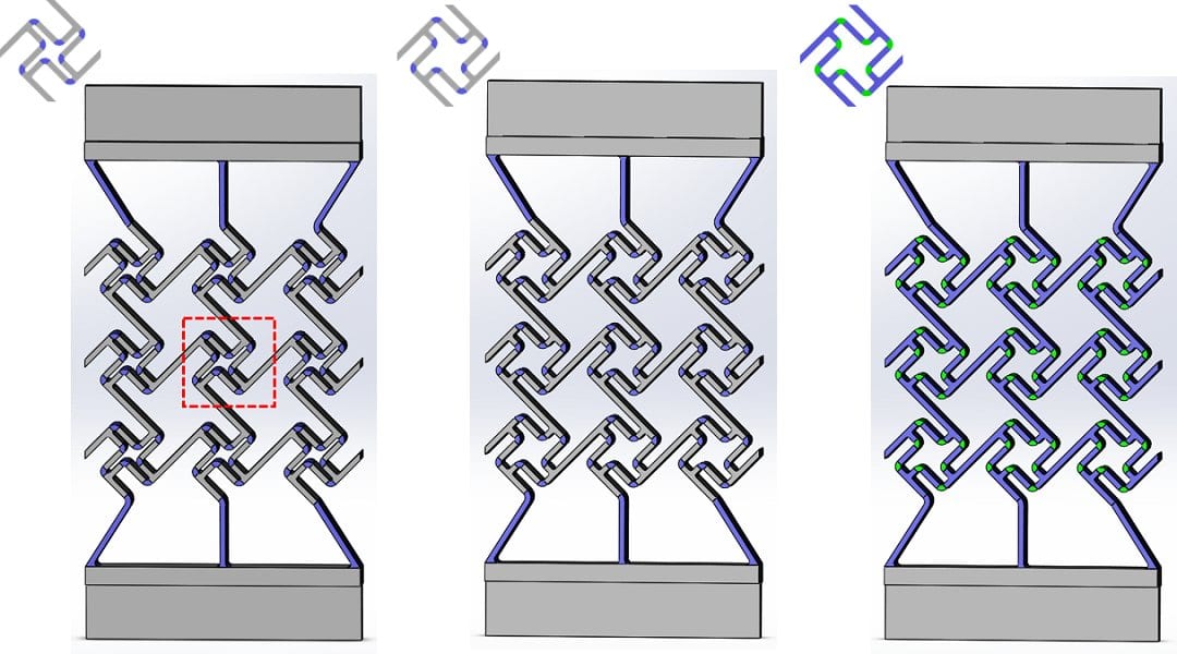 Octopus-Inspired Design of 3D-Printed Hybrid Metamaterials