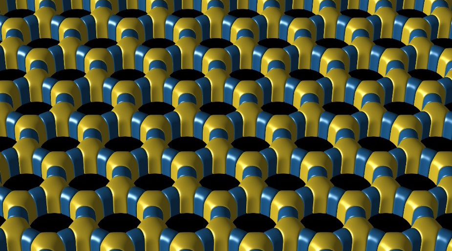 Tessellations emerge in templated layered materials