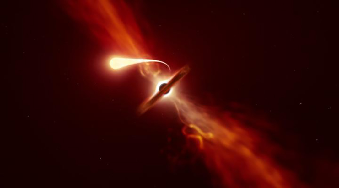 Astronomers record last moments of star as it’s devoured by a black hole and turned into “spaghetti”