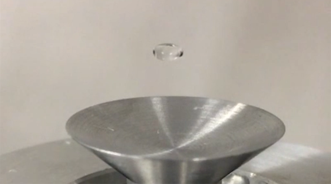 Researchers perform chemical reactions in levitating solvent
