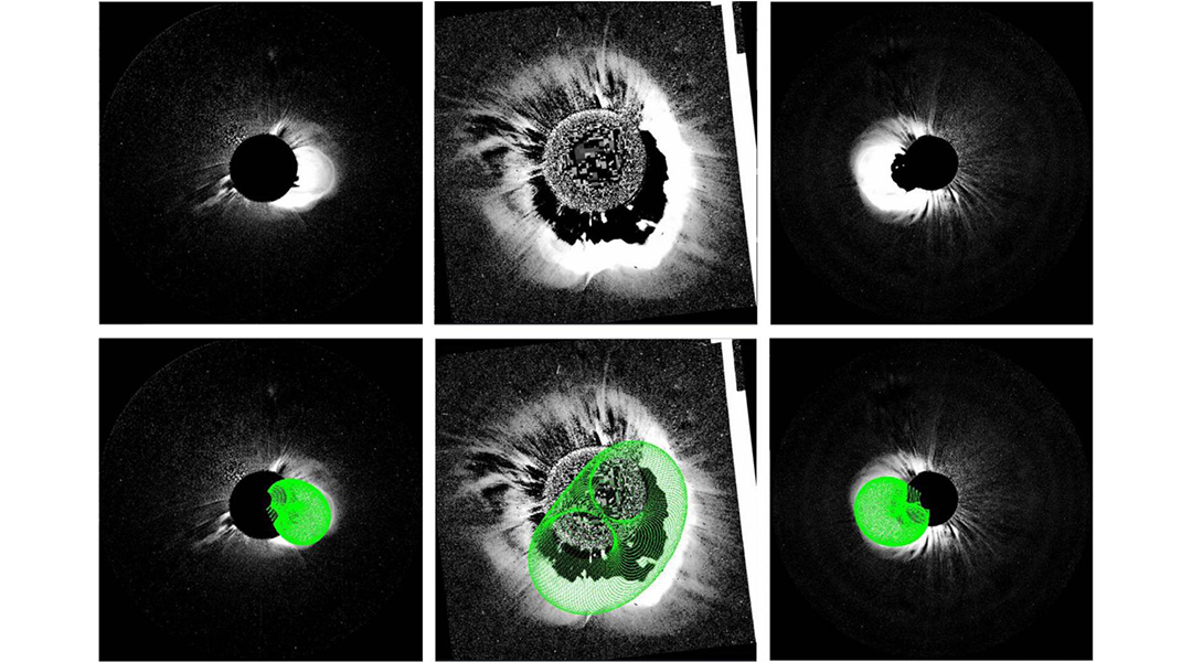 Which way does the solar wind blow?