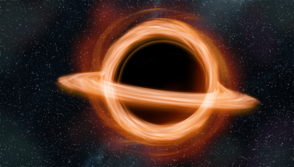 Rendering of a black hole