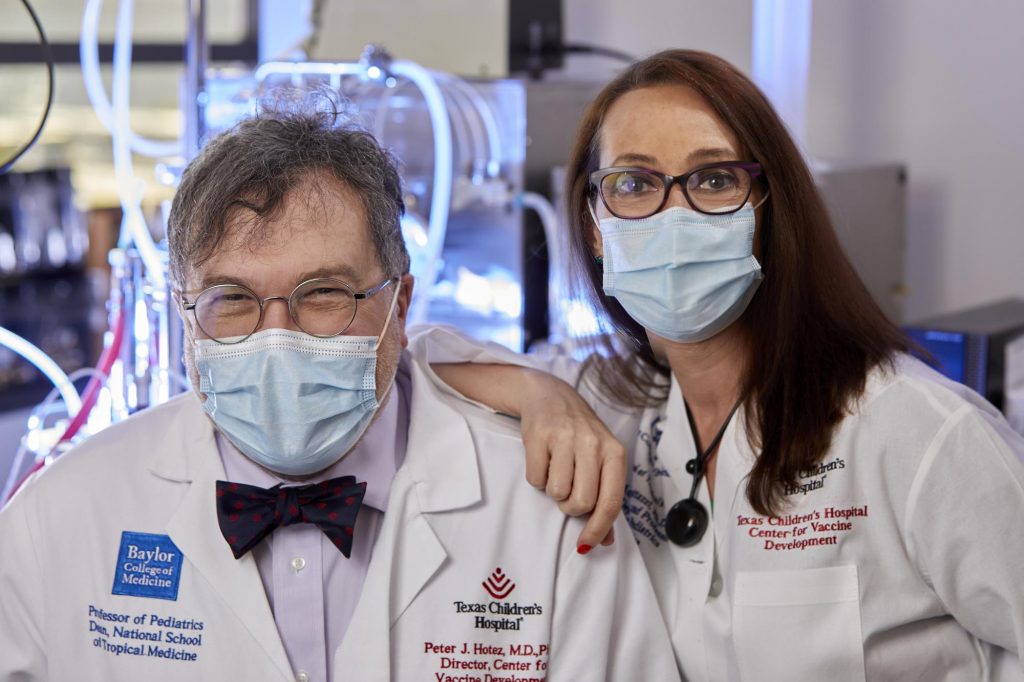 Maria Bottazzi and Peter Hotez. Image credit:  Texas Children’s Hospital’s Center for Vaccine Developmen 