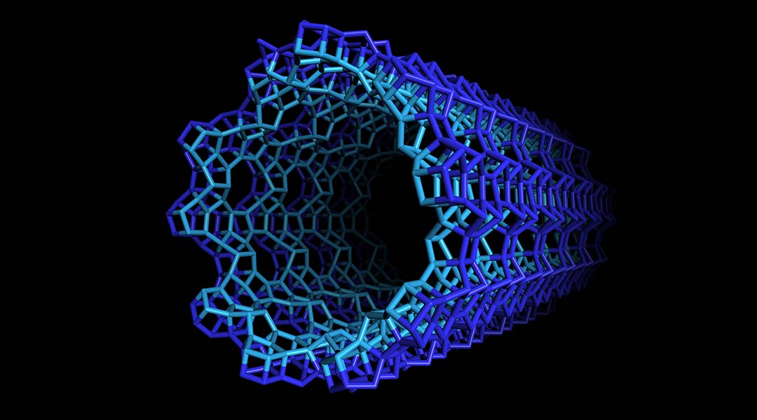 Structural model of a zeolite nanotube