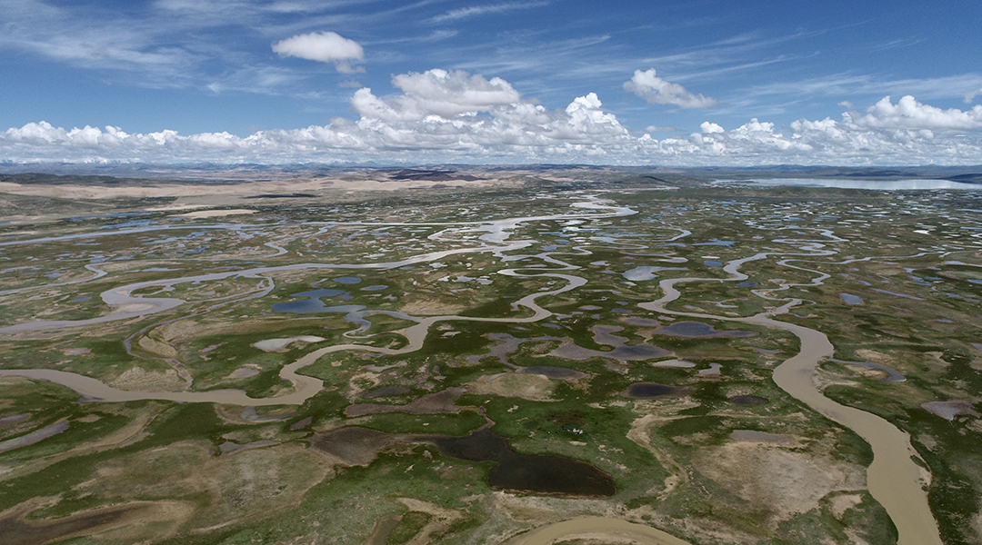 Upper Yellow River aerial view.