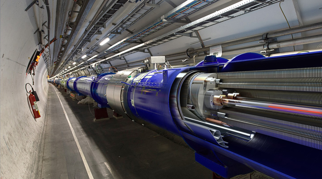 Large hadron collider at CERN used to measure dead-cone effect.