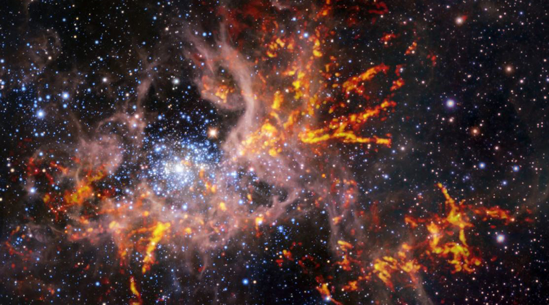 The Tarantula Nebula in infrared and radio