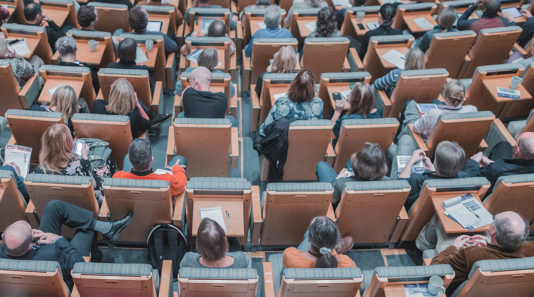 People attending a conference.