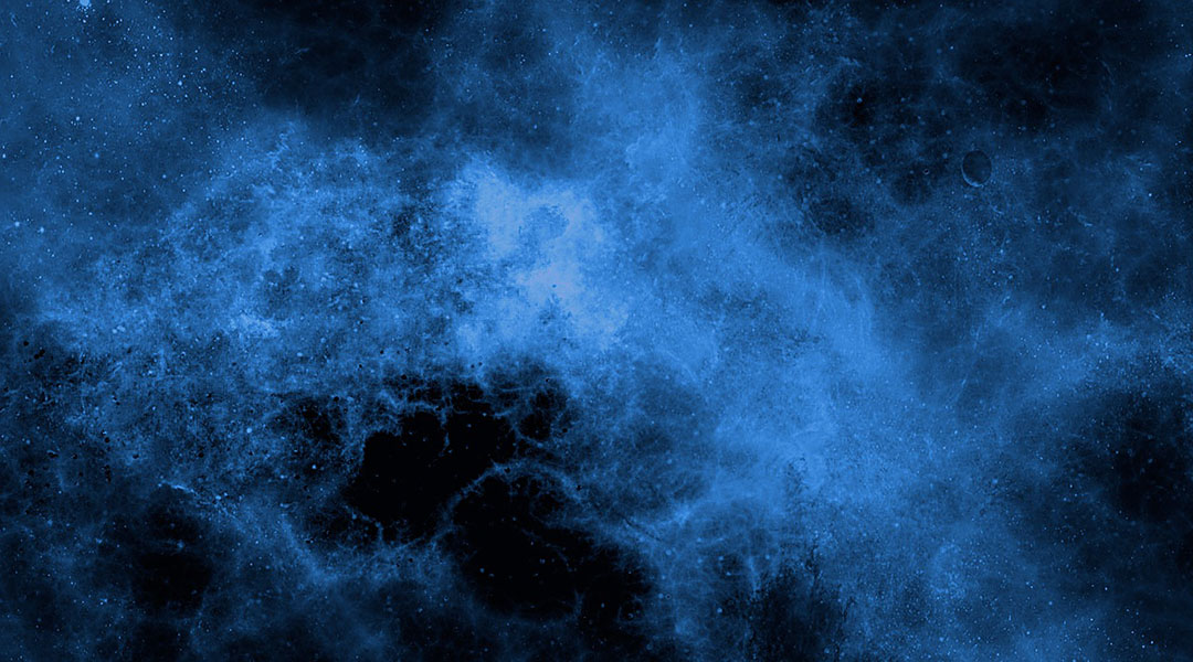 Abstract image of a blue liquid on a black background