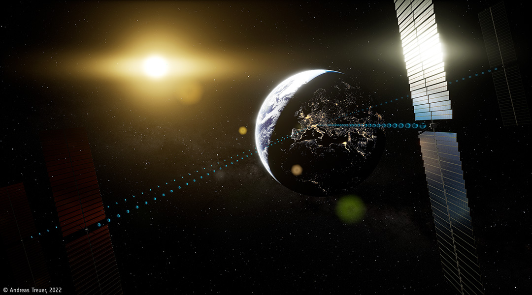 Space-Based Solar Power involves harvesting sunlight from Earth orbit then beaming it down to the surface where it is needed.