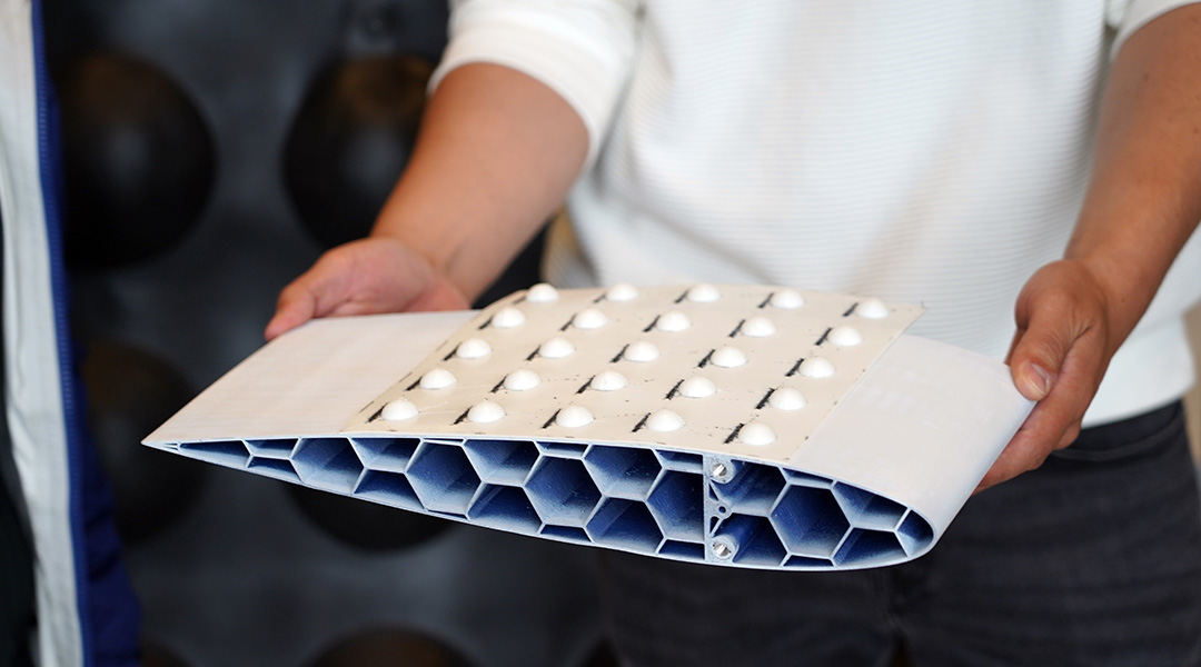 drone wing model in hands