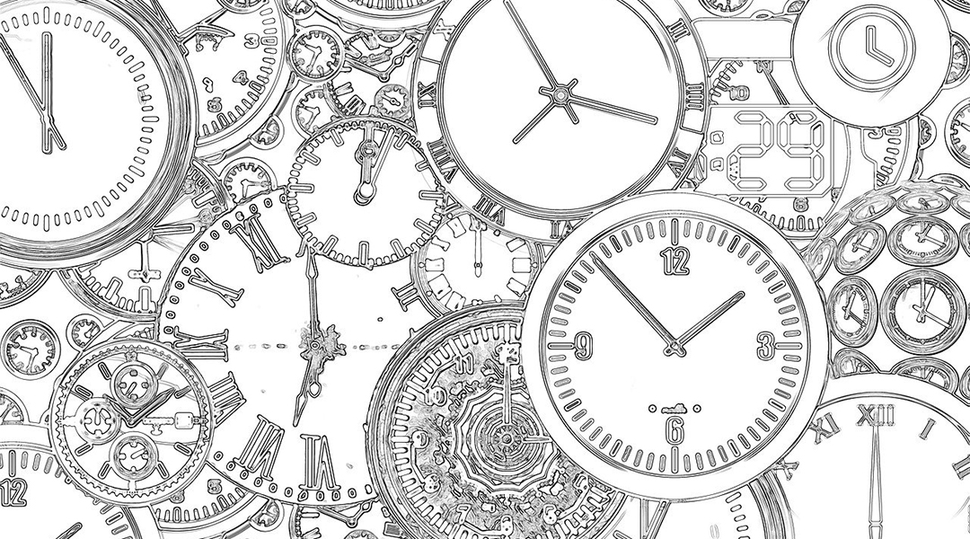 Illustration of clocks.