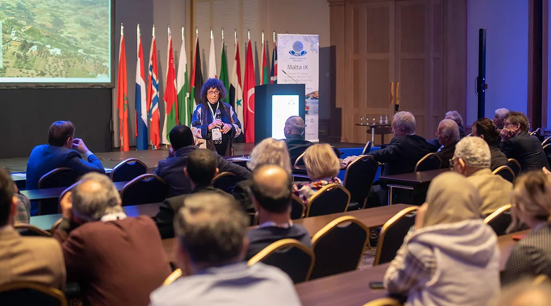 The Malta Conferences founder Zafra Lerman giving a lecture.