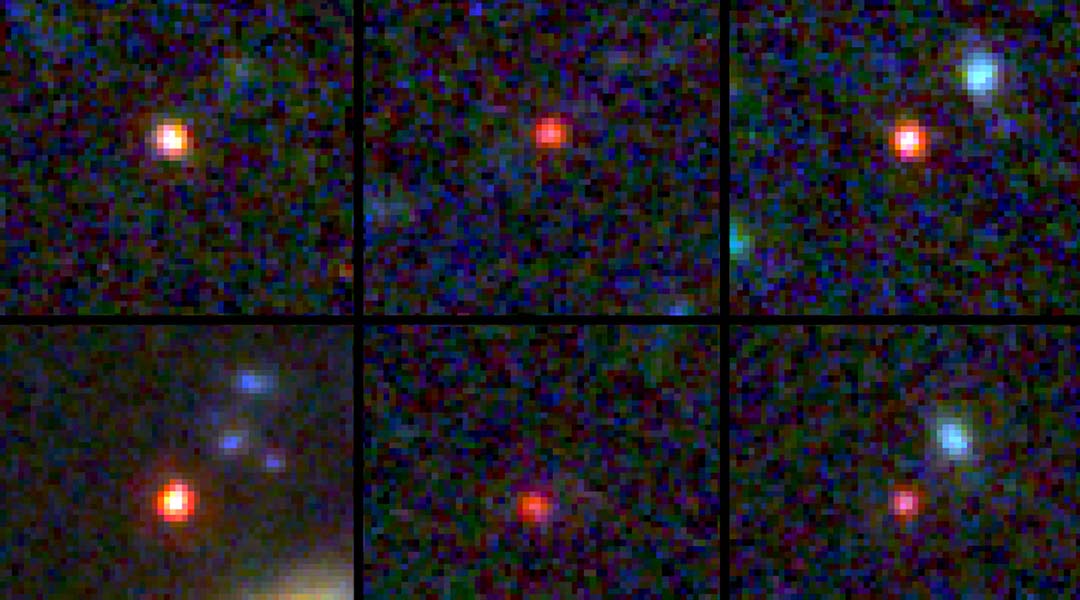 James Webb Telescope image of new massive galaxies.