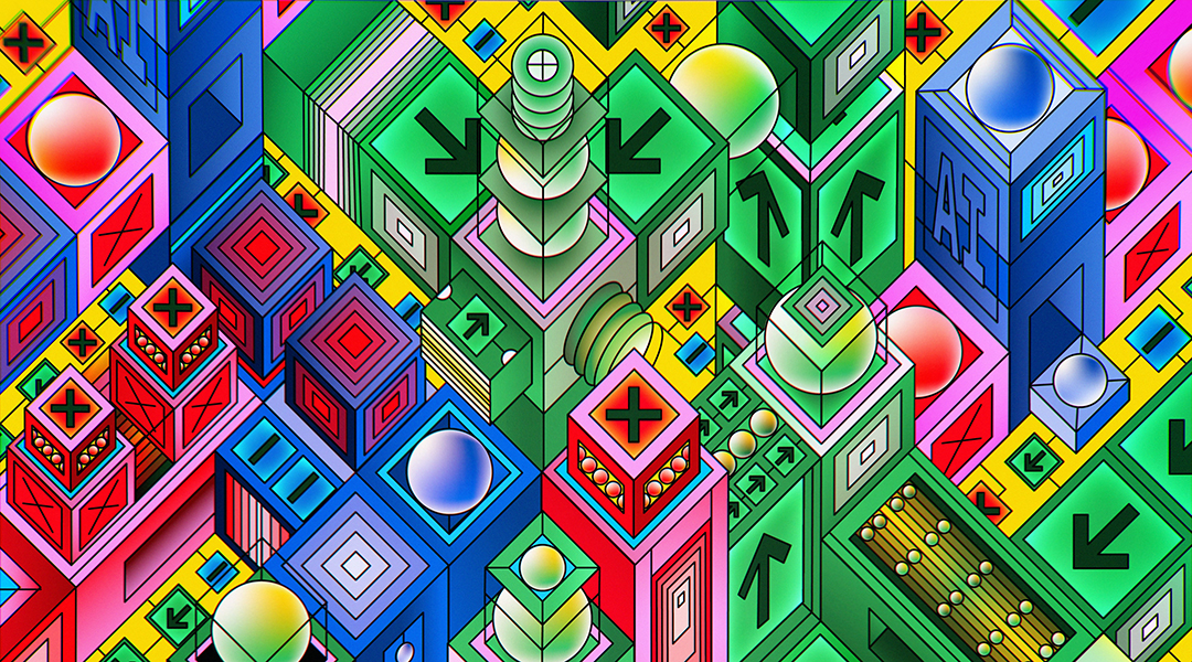 Generative AI illustration of gaming background, abstract