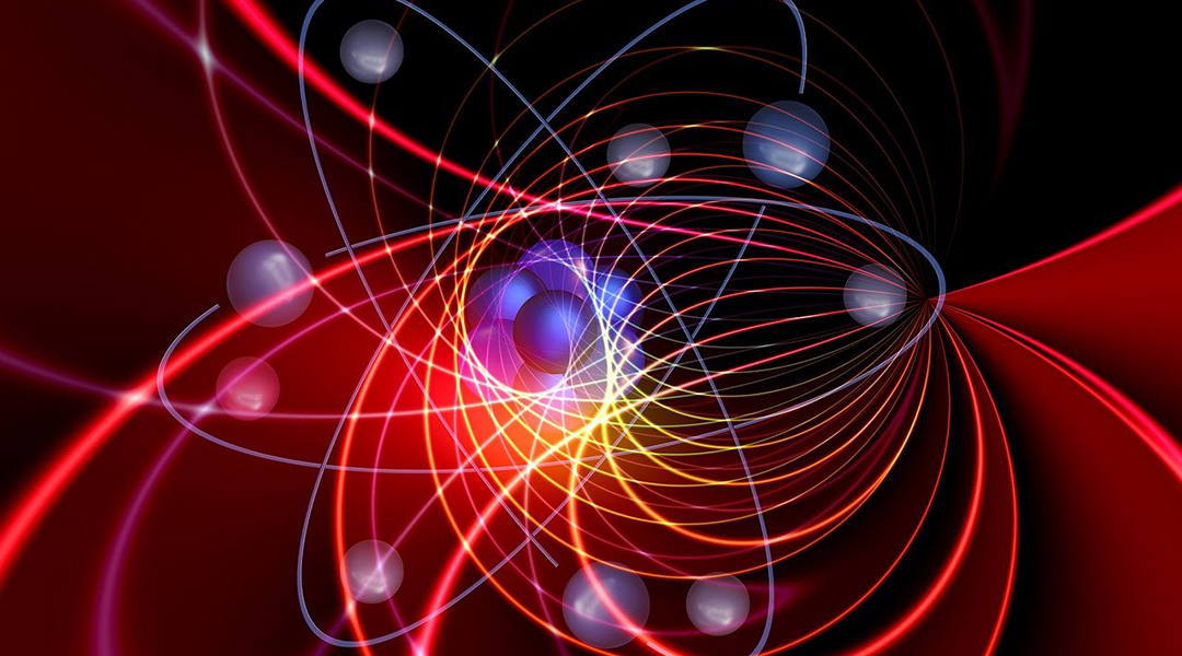 Abstract image of an atom.