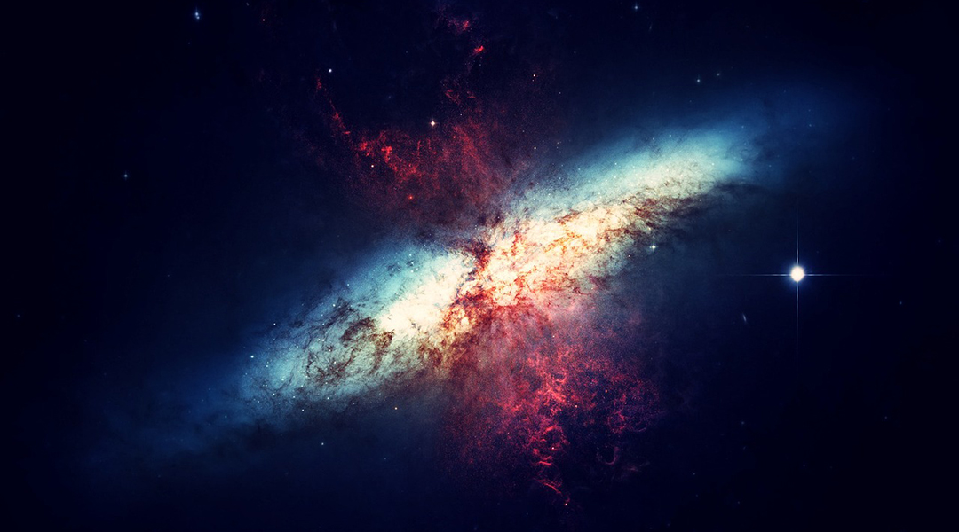 Image of a galaxy in space.