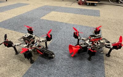 Up in the air: Modular robots assemble mid-flight