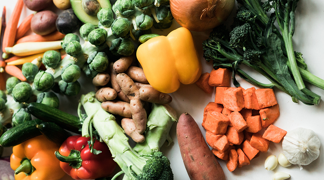 Vegetables on a table.