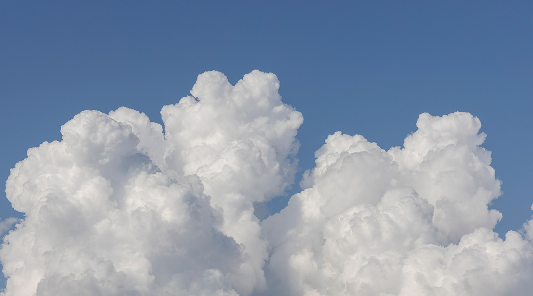 Clouds against a blue sky.