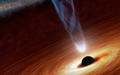 “Lightsaber” jet extracts energy from the first black hole imaged by humanity 